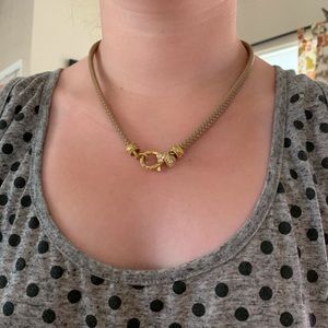 Judith Ripka faux leather necklace